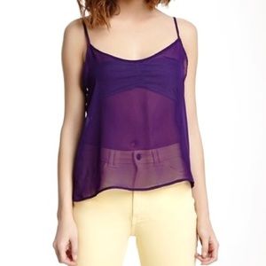 American Apparel Chiffon Camisole in Sheer Purple